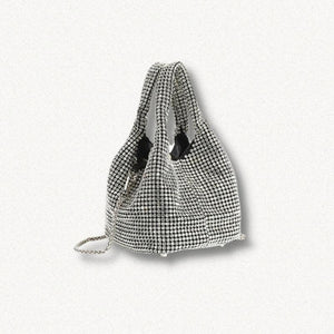 Disco Cowgirl Silver Rhinestone Handbag