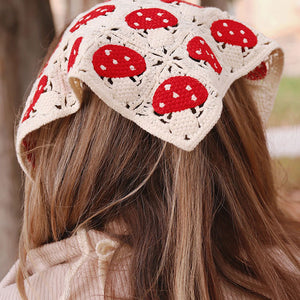 Mushroom Crochet Hair Scarf π