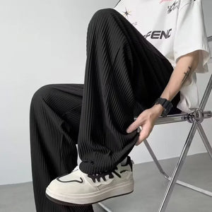 Pleated Straight Leg Pants