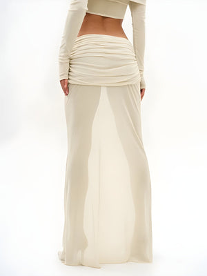 Strapless Top & Maxi Skirt Two Piece Set