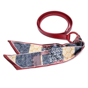 Indie Kid Patchwork Silk Tie Belt