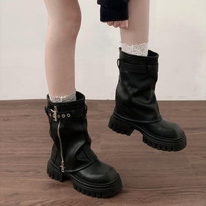 Forbidden Girlfriend Chunky Boots