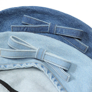 French Girl Denim Beret Hat