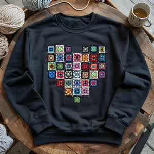 Granny Squares Heart Sweatshirt