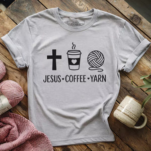 Jesus, Coffee and Yarn T-shirt