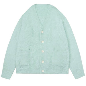 Mint Green Fuzzy Cardigan
