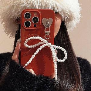 Pop of Red Bowknot iPhone Case