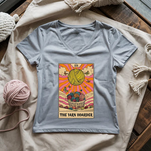 Yarn Hoarder Tarot Lady V-neck