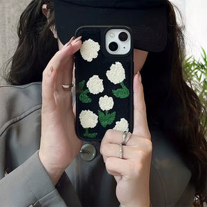 Tulip Embroidery iPhone Case