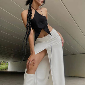 Y2K Star-Shaped Backless Top