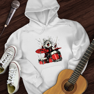 Cat Playing Drums Hoodie