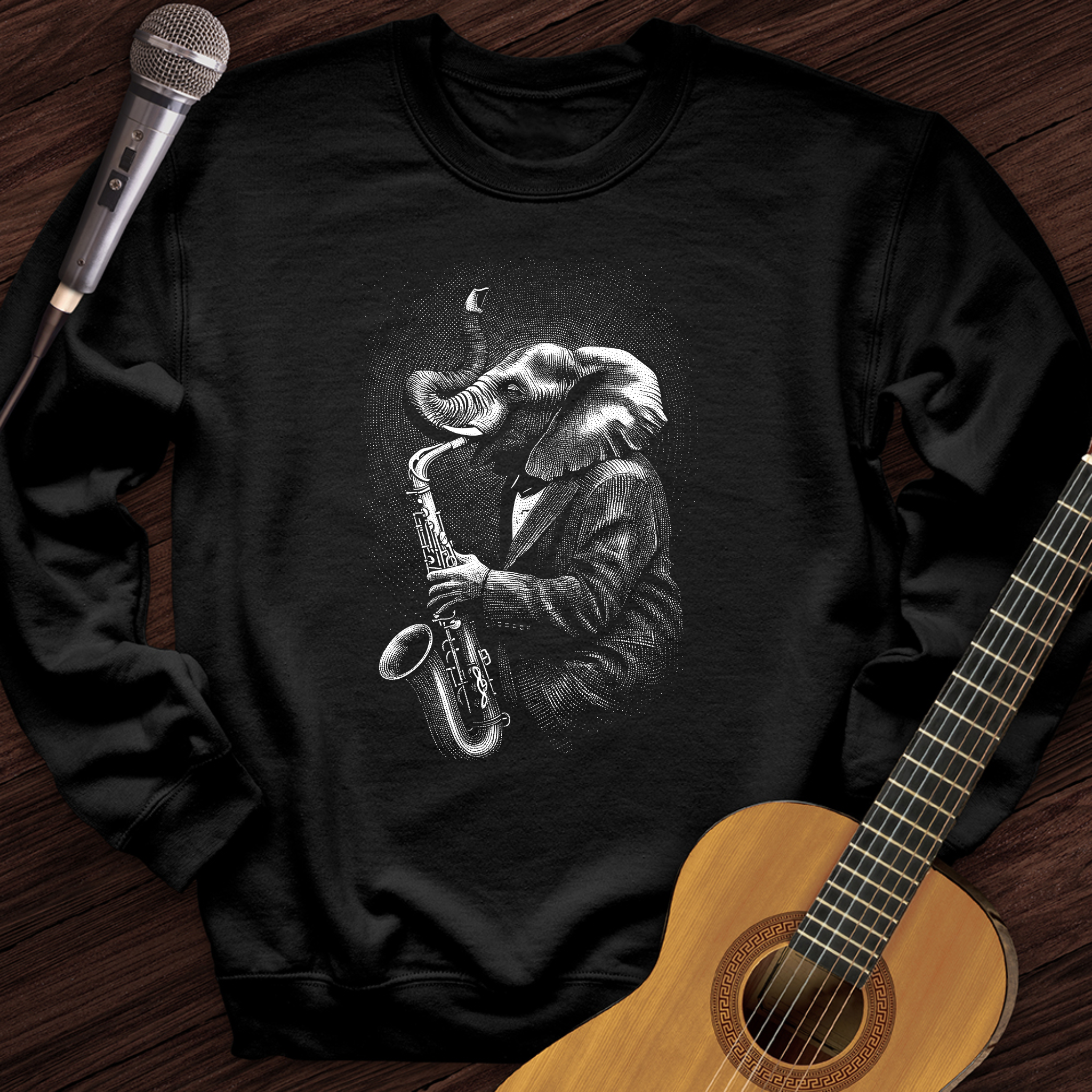 Elephant Saxophone Crewneck