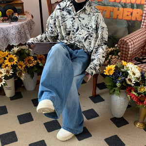 90s Style Floral Print Shirt