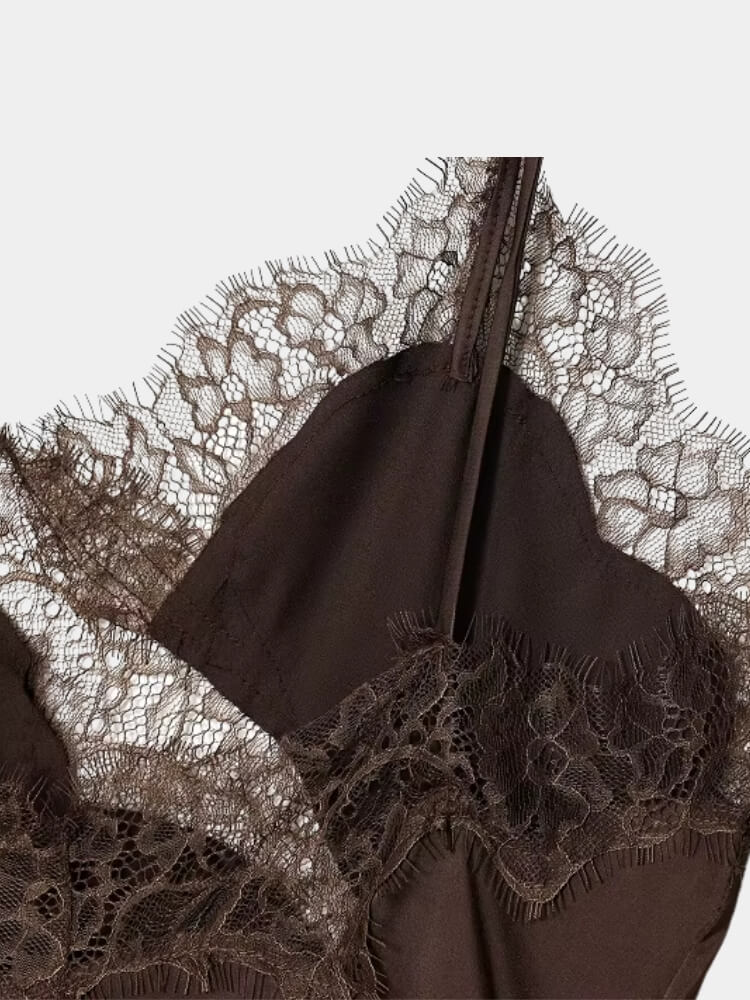 Asymmetrical Lace Mini Dress