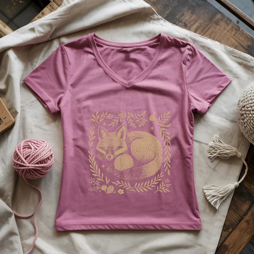 Fox & Yarn Lady V-neck