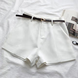 Belted High Waisted Shorts