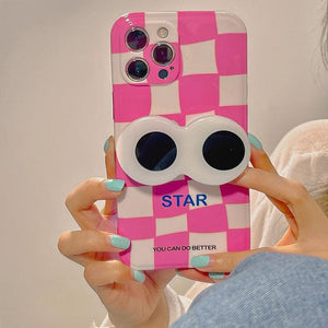 Big Eyes Checkered iPhone Case