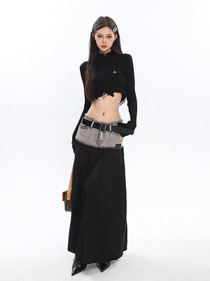 Grunge Turtleneck Distressed Sweater