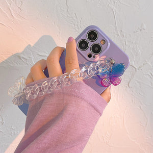 Holographic Butterfly Chain iPhone Case