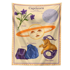 Horoscope Aesthetic Wall Tapestry