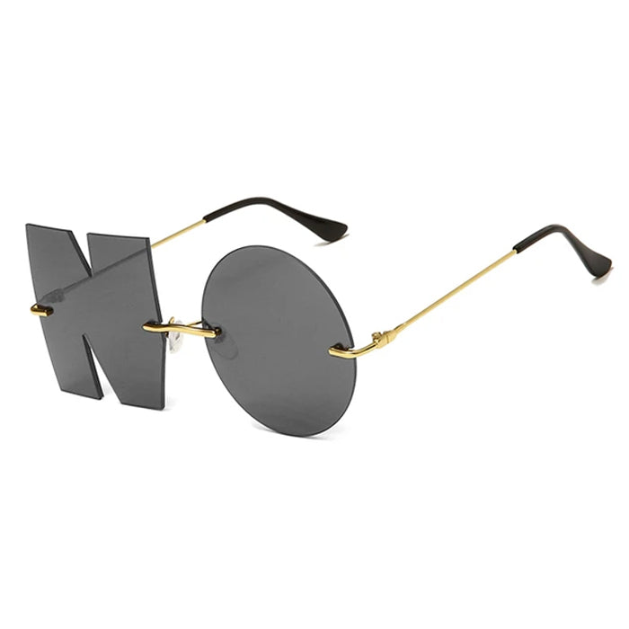 NO Shaped Sunglasses