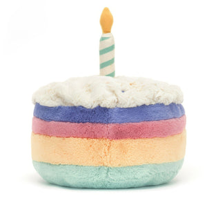 Rainbow Birthday Cake Plush Toy
