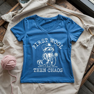 First Wool Then Chaos Lady V-neck