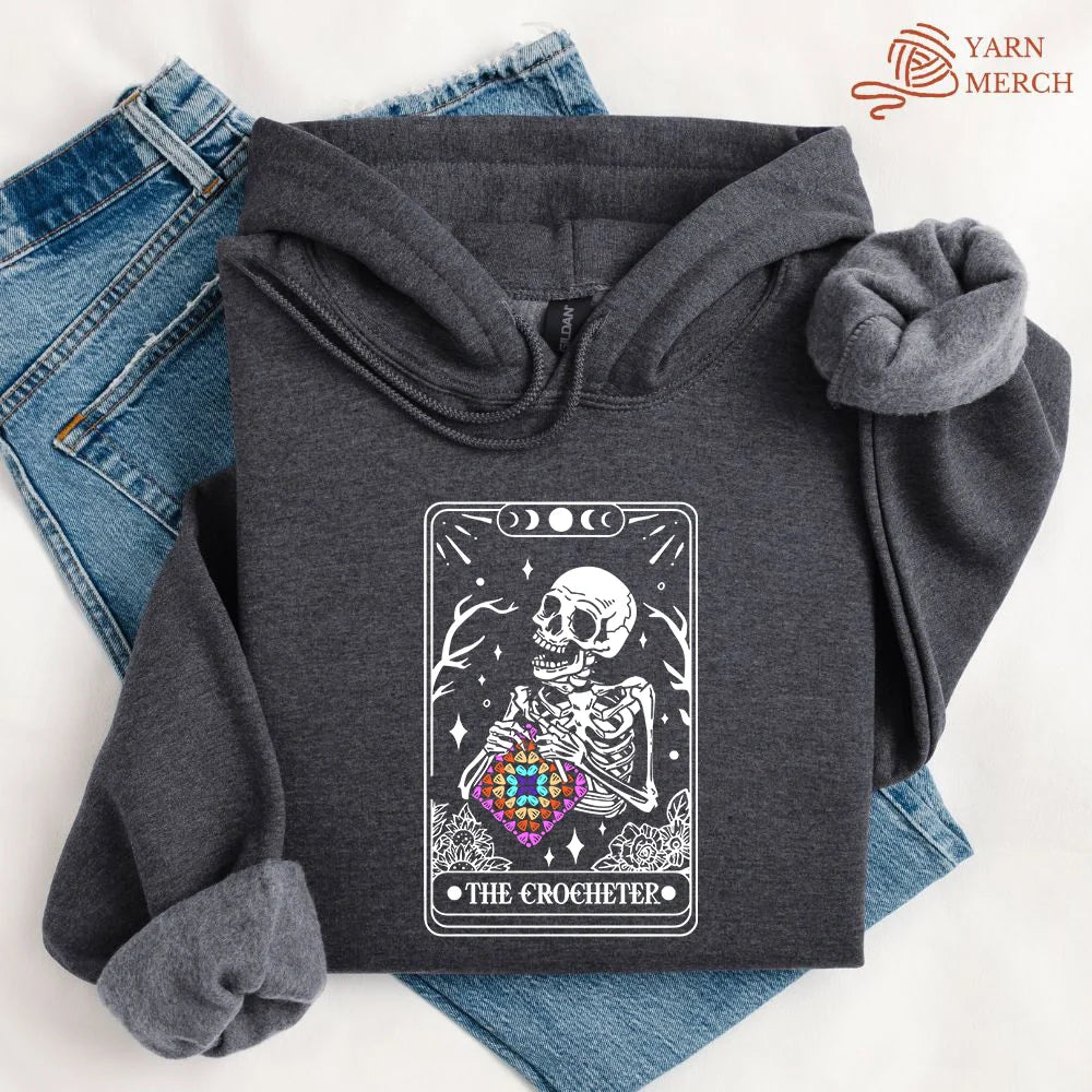 Skeleton Crocheter Tarot Hoodie