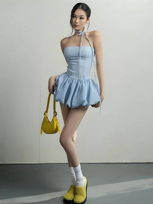 Strapless Bubble Mini Dress
