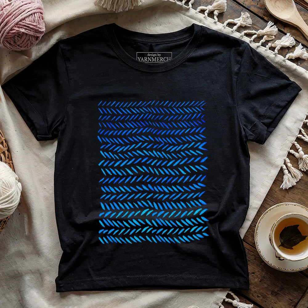 Watercolor knitting pattern T-shirt