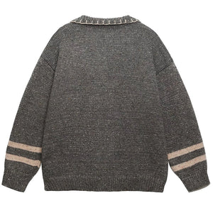 Apple Embroidery Grey Cardigan