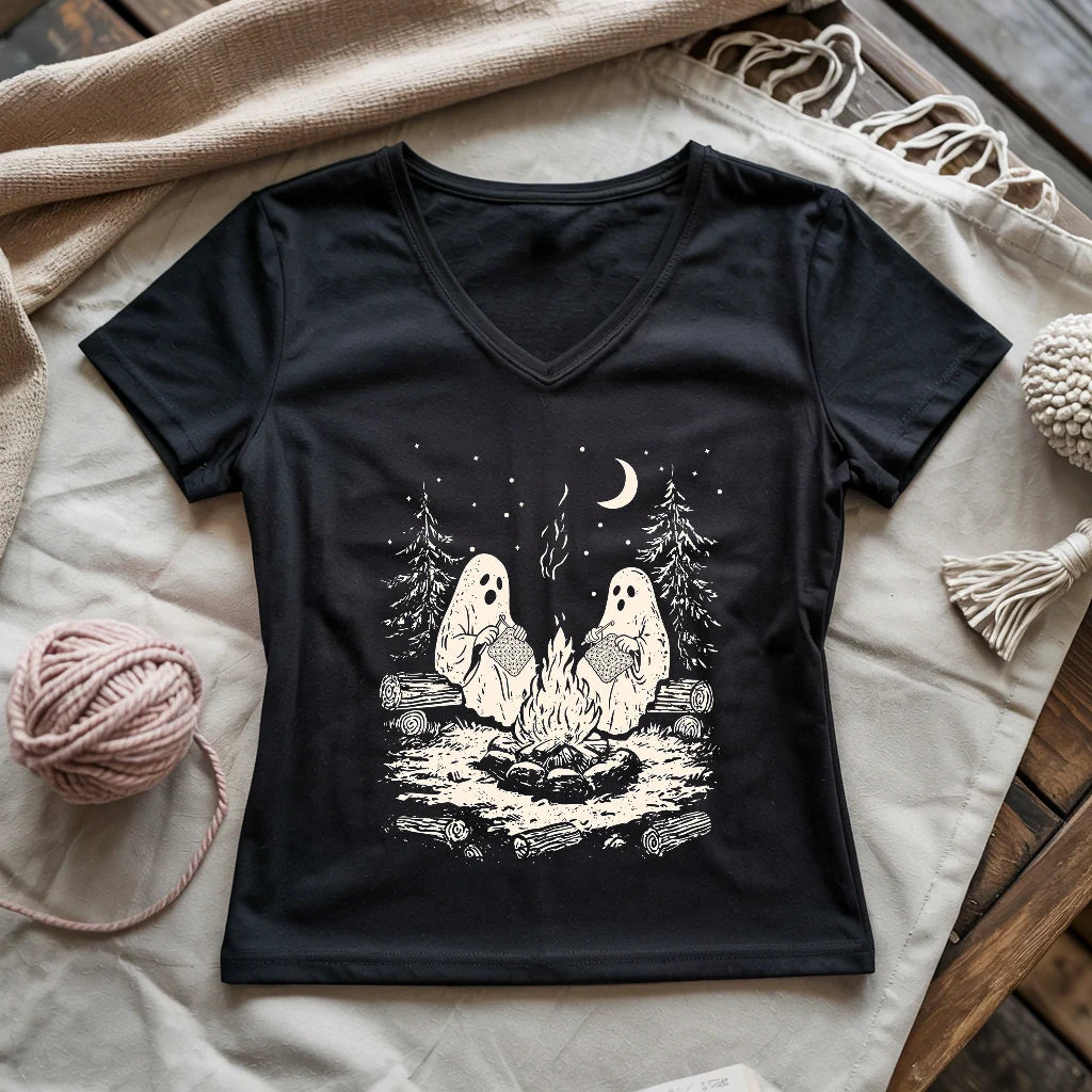 Midnight Crochet Society Lady V-neck