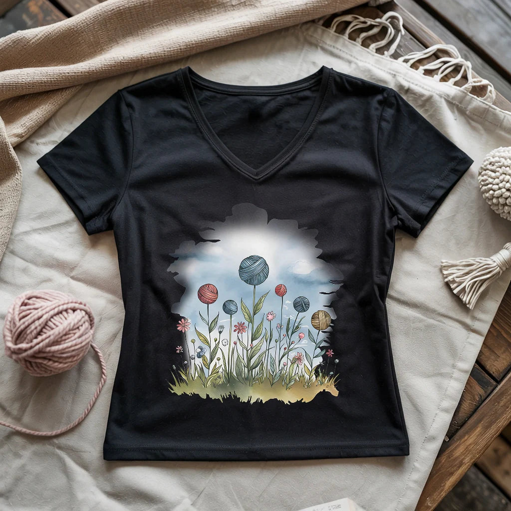 Yarn Field Lady V-neck