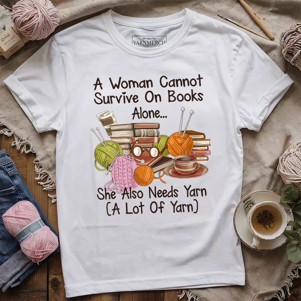 Books & Yarn Lover T-shirt