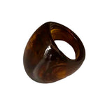 Brown Chunky Resin Ring