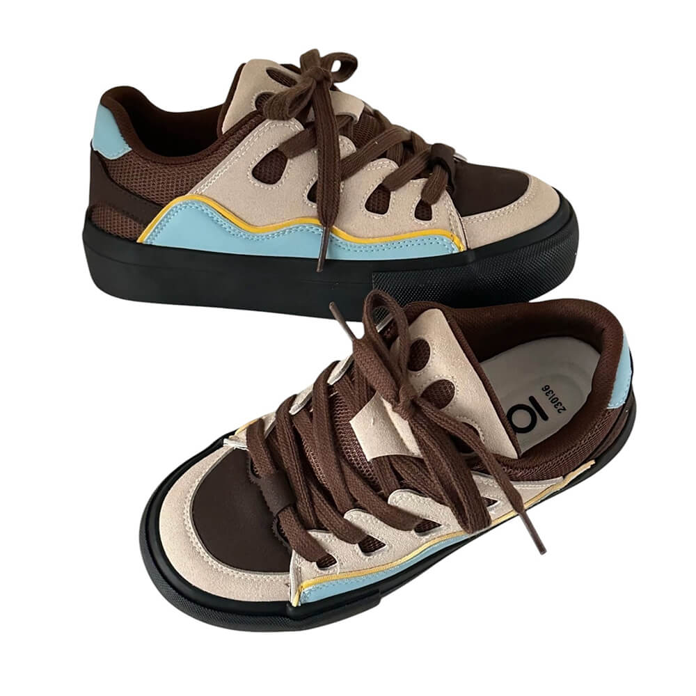 Chocolate Wave Skater Sneakers