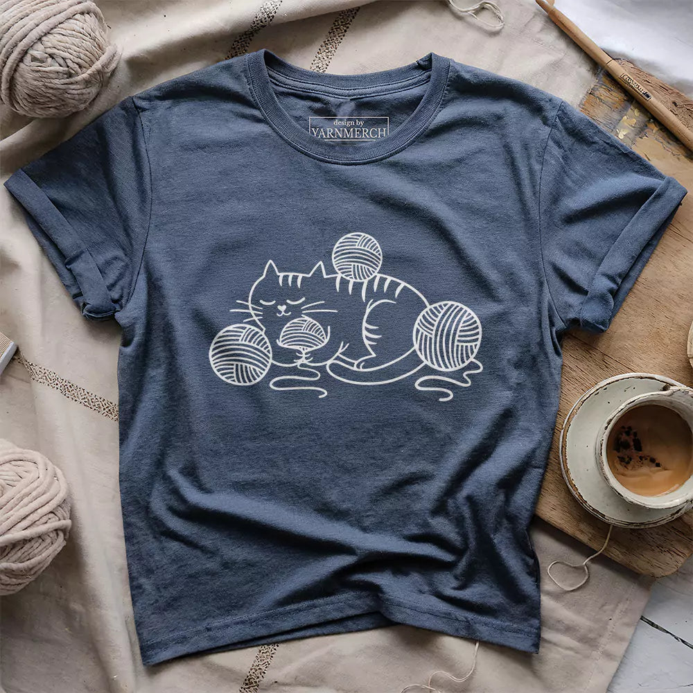 Cat and Yarn T-shirt