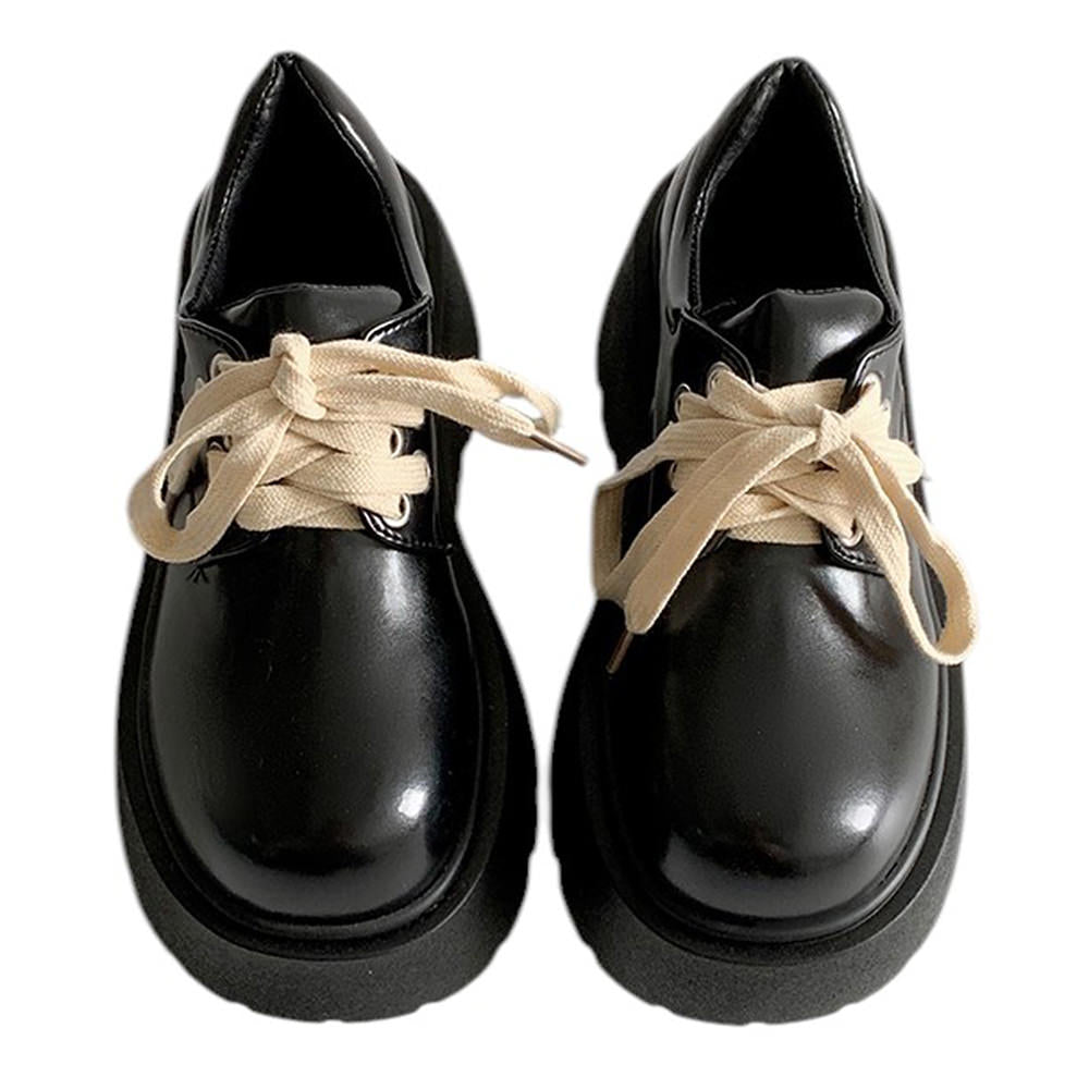 Contrast-Laced Chunky Platform Boots