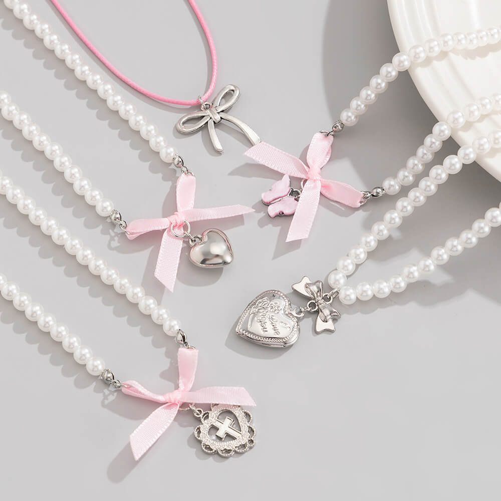 Sweet Attitude Pearl Layered Necklace Set