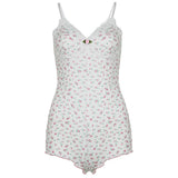 Coquette Aesthetic Floral Romper