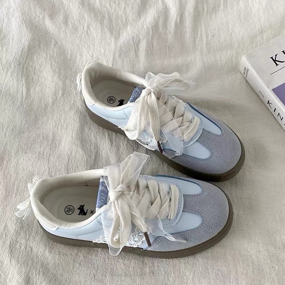 Coquette Aesthetic Lace Sneakers