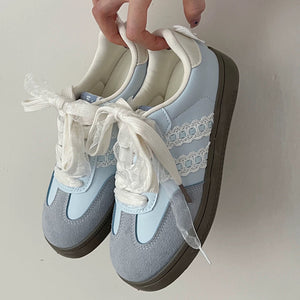 Coquette Aesthetic Lace Sneakers