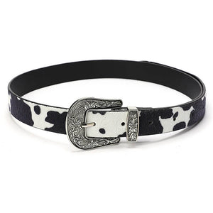 Wild West Cow Print Belt