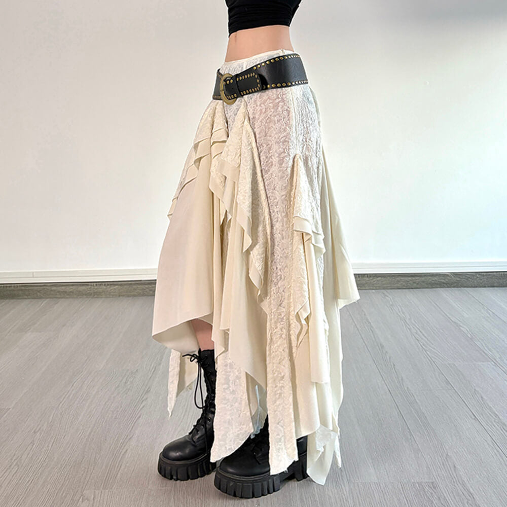 Fairycore Asymmetrical Maxi Skirt