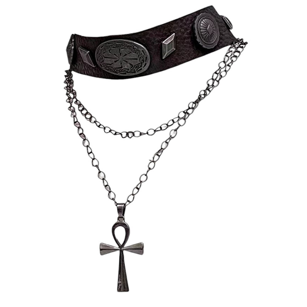 Fairy Grunge Cross Choker Necklace