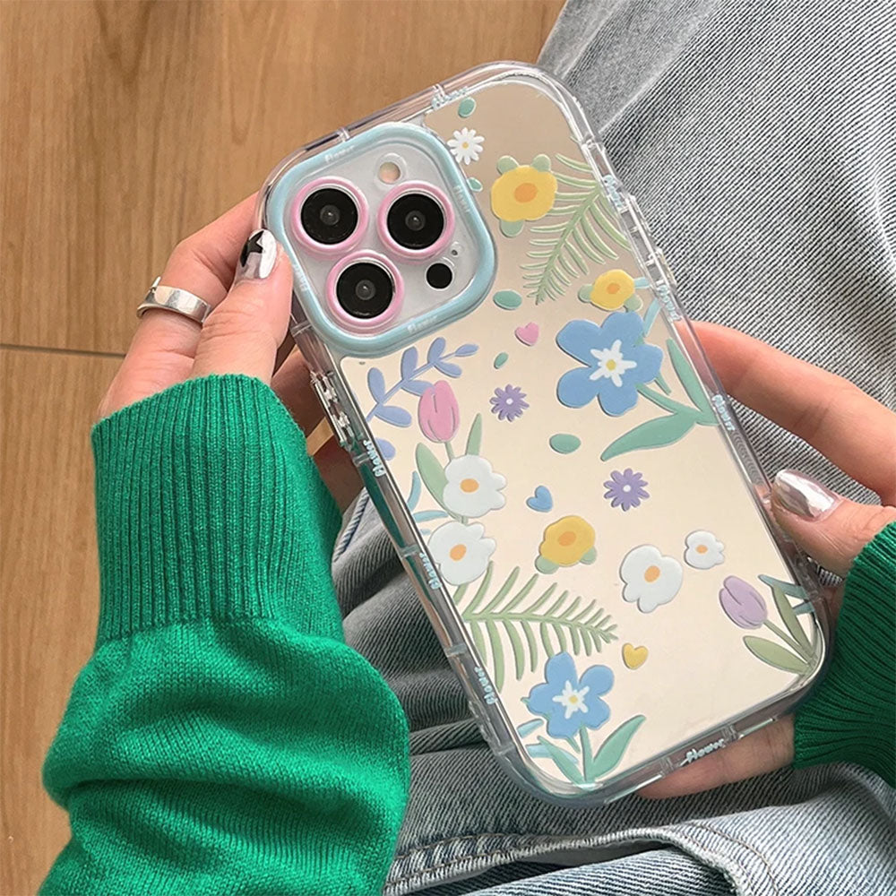 Flowers Pattern IPhone Case With Holder