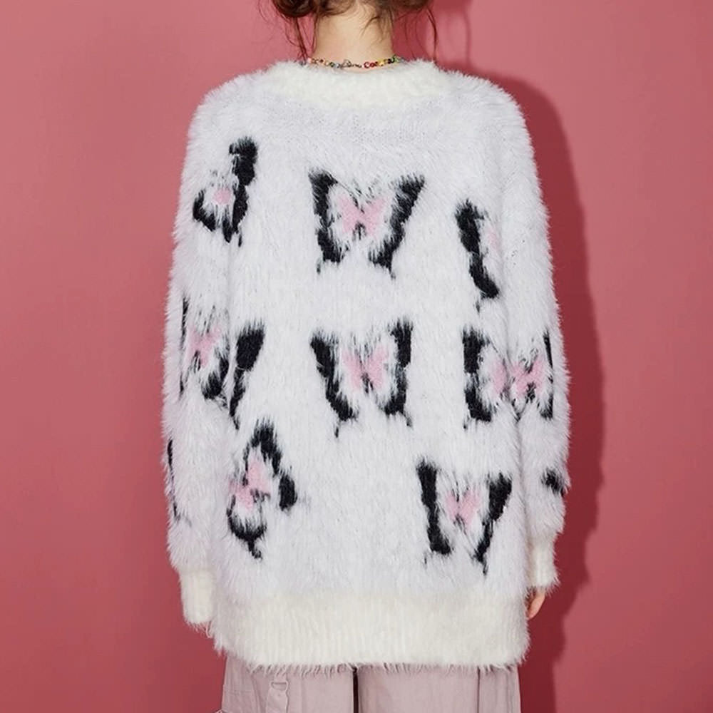 Fluffy Butterfly Sweater