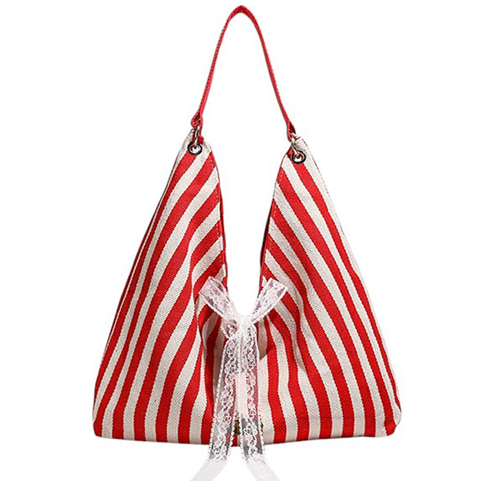 French Summer Striped Sack Bag