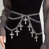Gothic Cross Layered Chain Belt