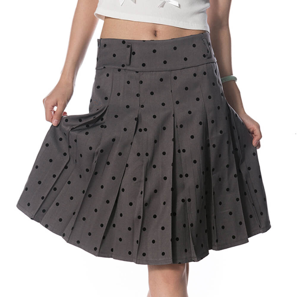 Gossip Team Polka Dot Pleated Skirt